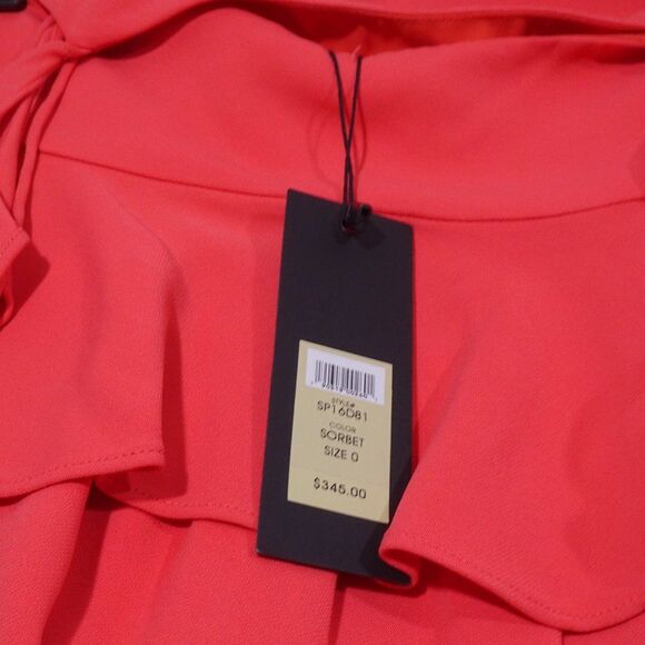 Rachel Zoe Cold Shoulder Empire Ruffle Bridget Dress Pink 6 and 4 NWT 345 - Picture 12 of 16